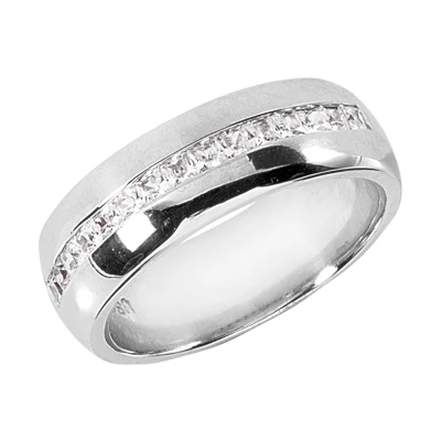 Platinum Diamond Men's Wedding Ring 1.20ct 1 Platinum Diamond Men's Wedding Ring 1.20ct