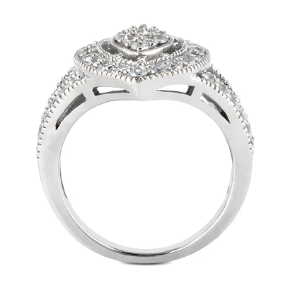 Platinum Diamond Right Hand Ring 1.08ct 3 Platinum Diamond Right Hand Ring 1.08ct - Image 3