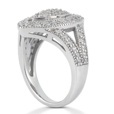 Platinum Diamond Right Hand Ring 1.08ct 2 Platinum Diamond Right Hand Ring 1.08ct - Image 2