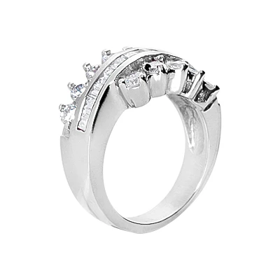 Platinum Diamond Right Hand Ring 2ct 2 Platinum Diamond Right Hand Ring 2ct - Image 2