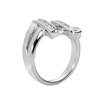 Platinum Diamond Right Hand Women's Ring 0.36ct 21.1mm 2 Platinum Diamond Right Hand Women's Ring 0.36ct 21.1mm - Image 2