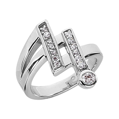 Platinum Diamond Right Hand Women's Ring 0.36ct 21.1mm 1 Platinum Diamond Right Hand Women's Ring 0.36ct 21.1mm