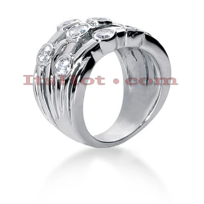Platinum Diamond Right Hand Women's Ring 1.14ct 2 Platinum Diamond Right Hand Women's Ring 1.14ct - Image 2