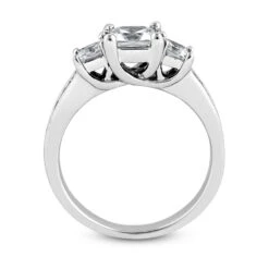 Ultra Thin Platinum Diamond Three Stones Engagement Ring 0.72ct -Luxurman platinum diamond three stones engagement ring 072ct p 33306 additional white
