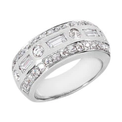 Platinum Ladies Diamond Ring 1.24ct 8.9mm
