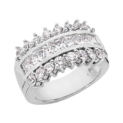 Platinum Ladies Diamond Ring 2.31ct 11.8mm 1 Platinum Ladies Diamond Ring 2.31ct 11.8mm