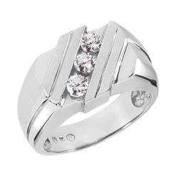 Platinum Men's Diamond Ring 0.51ct
