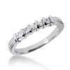 Platinum Men's Bar Set Diamond Wedding Band 0.25ct