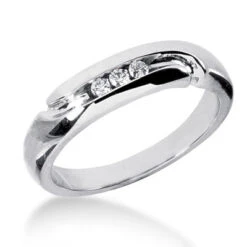 Platinum Men's Diamond Wedding Ring 0.09ct