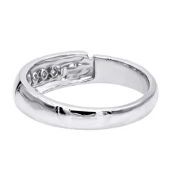 Platinum Men's Diamond Wedding Ring 0.09ct -Luxurman platinum mens diamond wedding ring 009ct p 31116 backwh