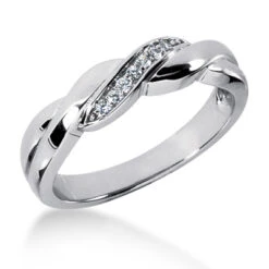Platinum Men's Diamond Wedding Ring 0.10ct