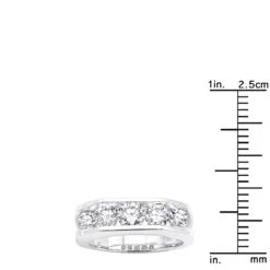 5 Stone Platinum Men's Diamond Wedding Ring 2.45ct VS Anniversary Band 7 5 Stone Platinum Men's Diamond Wedding Ring 2.45ct VS Anniversary Band -Luxurman platinum mens diamond wedding ring 245ct p 30660 rulerwh