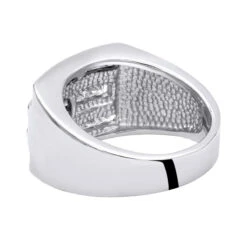 Platinum Men's Princess Diamonds Ring 2.62ct 7 Platinum Men's Princess Diamonds Ring 2.62ct -Luxurman platinum mens princess diamonds ring 262ct p 31638 back