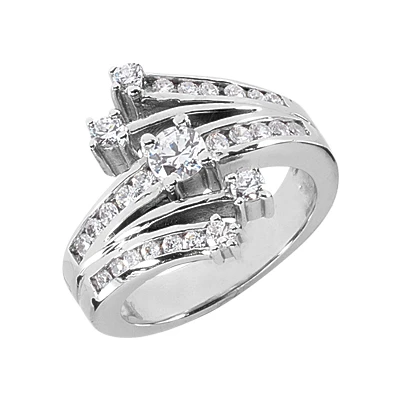 Platinum Right Hand Diamond Ladies Ring 0.79ct 1 Platinum Right Hand Diamond Ladies Ring 0.79ct