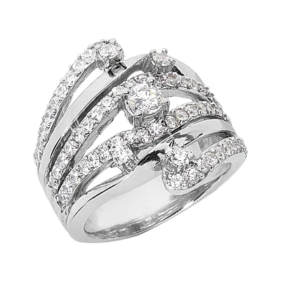 Platinum Right Hand Ladies Diamond Ring 1.18ct 1 Platinum Right Hand Ladies Diamond Ring 1.18ct