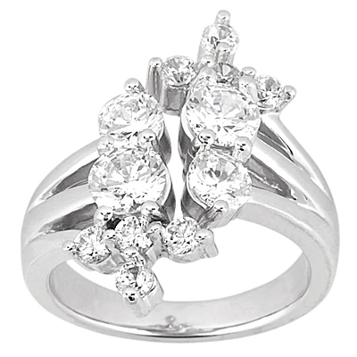 Platinum Right Hand Ladies Diamond Ring 1ct 4.3mm 1 Platinum Right Hand Ladies Diamond Ring 1ct 4.3mm