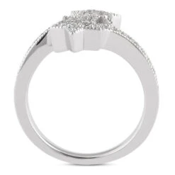 Thin Platinum Round Diamond Ladies Ring 0.52ct -Luxurman platinum round diamond ladies ring 052ct p 32277 additional white