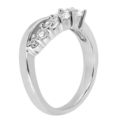 Platinum Round Diamond Ladies Ring 0.75ct 7.3mm 2 Platinum Round Diamond Ladies Ring 0.75ct 7.3mm - Image 2