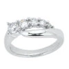 Platinum Round Diamond Ladies Ring 0.75ct 7.3mm