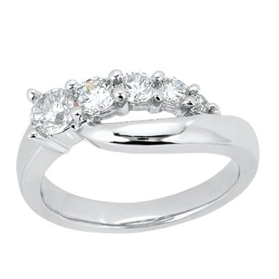 Platinum Round Diamond Ladies Ring 0.75ct 7.3mm 1 Platinum Round Diamond Ladies Ring 0.75ct 7.3mm