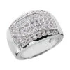 Platinum Round Diamond Ladies Ring 1.16ct 14.4mm