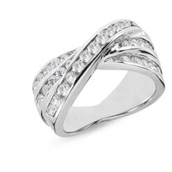 Platinum Round Diamond Ladies Ring 1.19ct