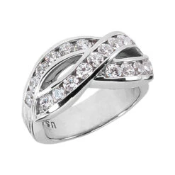 Platinum Round Diamond Ladies Ring 1.54ct