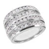 Platinum Round Diamond Ladies Ring 2.12ct 14.6mm