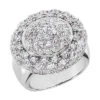 Platinum Round Diamond Ladies Ring 2.52ct 20.4mm
