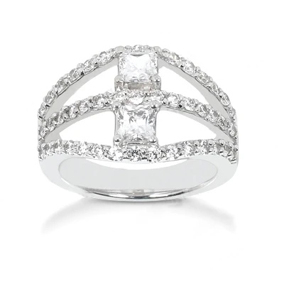 Platinum Women's Diamond Ring 1.70ct 1 Platinum Women's Diamond Ring 1.70ct