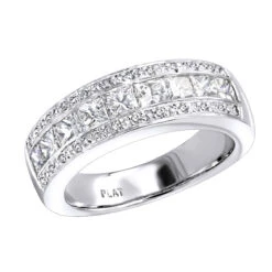 Platinum Women's Diamond Wedding Ring 1.65ct