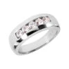 Platinum Women's 5 Stone 1ct Diamond Wedding Ring 6.2mm