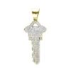 10K Yellow Gold Diamond Key Pendant For Men By Luxurman 0.65ct