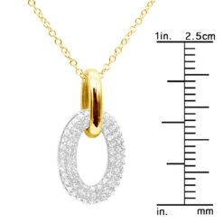 14K White Gold Pave Diamond Oval Pendant Necklace For Women 0.5 Carat -Luxurman real 14k gold pave diamond oval pendant necklace for women 05 carat 803212 rulerye