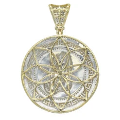 14K Yellow Gold Praying Hands With Rosary Diamond Pendant Medallion 1ct -Luxurman real 14k gold praying hands with rosary diamond pendant medallion 1ct backye