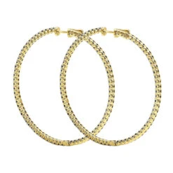 Real 3 Carat Black Diamond 2 Inch Hoop Earrings Inside Out Design 14K White Gold 12 Real 3 Carat Black Diamond 2 Inch Hoop Earrings Inside Out Design 14K White Gold -Luxurman real 3 carat black diamond 2 inch hoop earrings inside out design 14k gold 018012 backye