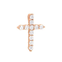 Real Diamond Cross Necklace 14K White Gold 2.5 Carat Cross Pendant -Luxurman real diamond cross necklace 14k gold 25 carat cross pendant 000810 ro