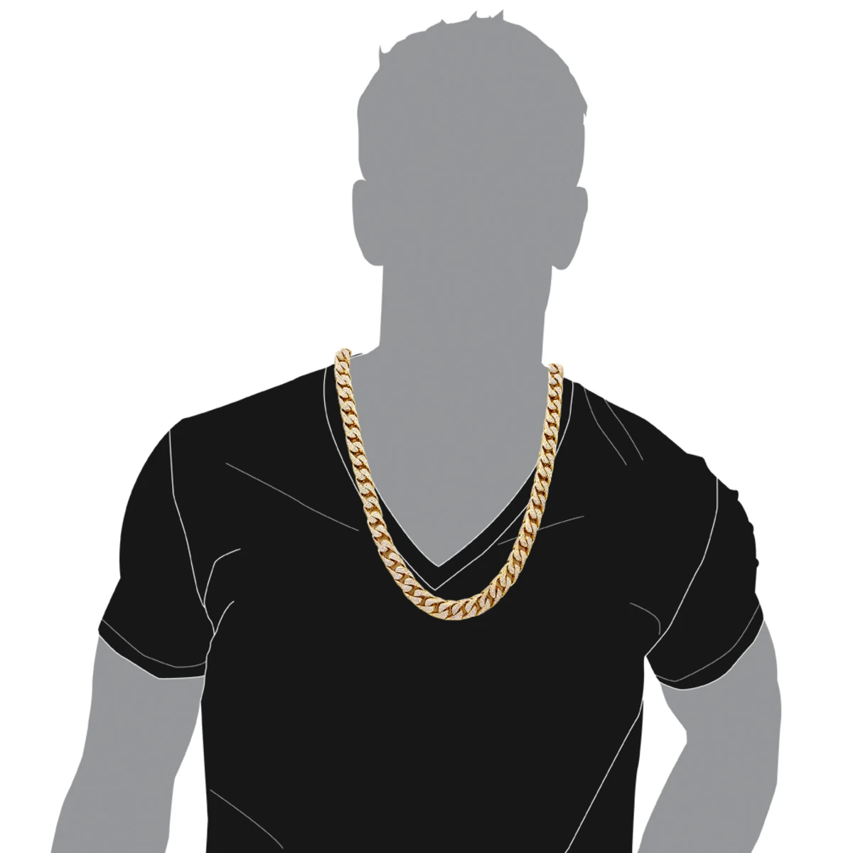 Real Diamond Hip Hop Jewelry Solid 10K Yellow Gold Iced Out Franco Chain For Men 2 Real Diamond Hip Hop Jewelry Solid 10K Yellow Gold Iced Out Franco Chain For Men - Image 2