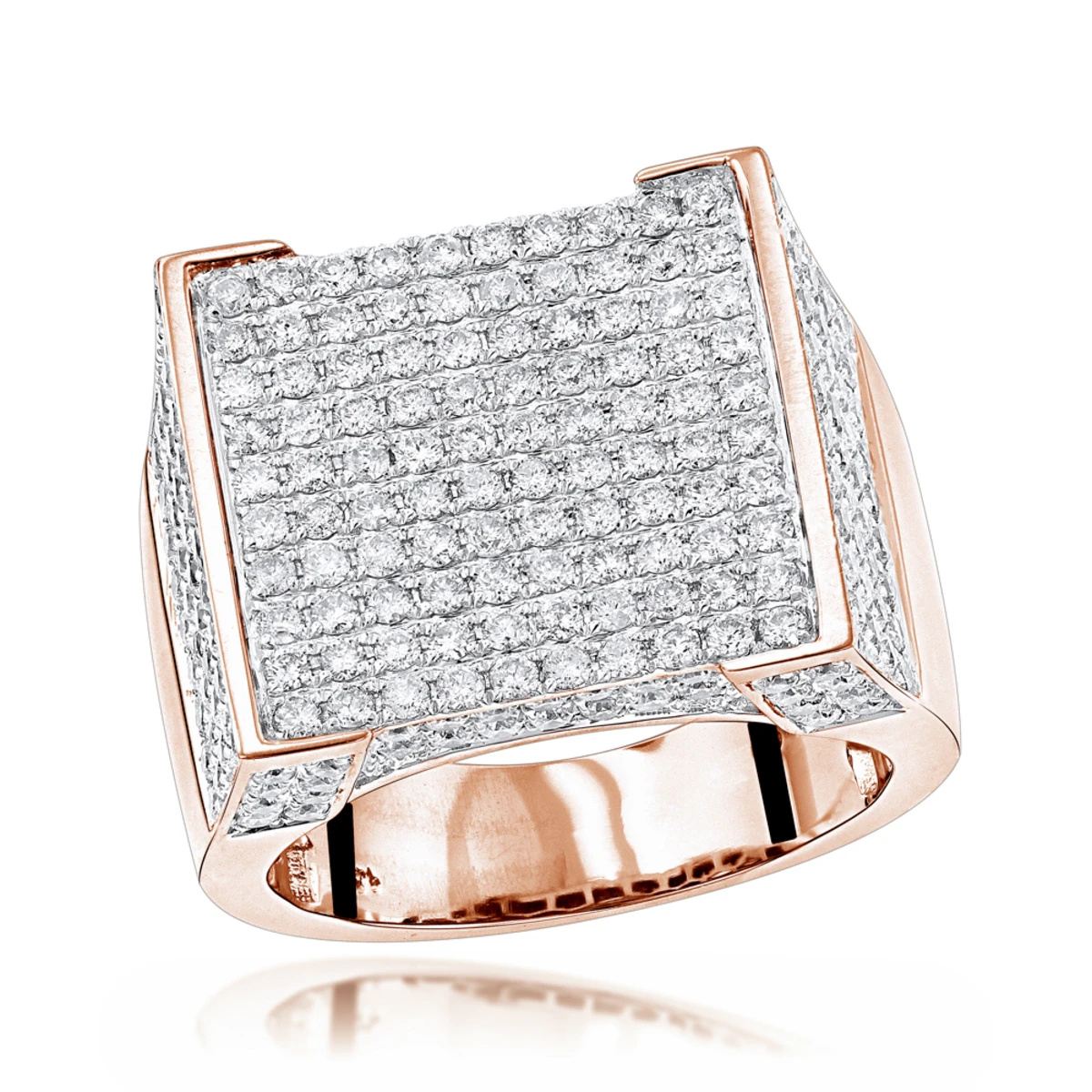 Real Hip Hop Diamond Ring For Men 4.35ct 2 Real Hip Hop Diamond Ring For Men 4.35ct - Image 2