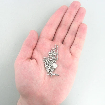 Rosary Beads 14K White Gold Small Rosary Bead Necklace 2 Rosary Beads 14K White Gold Small Rosary Bead Necklace - Image 2