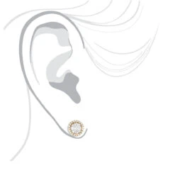 5 Carat Look Round Diamond Cluster Earrings 14K Yellow Gold Studs 1 Ct Halo Design 9 5 Carat Look Round Diamond Cluster Earrings 14K Yellow Gold Studs 1 Ct Halo Design -Luxurman round diamond cluster earrings 14k 090ct p 45407 bodye