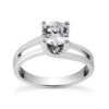 Round Diamond Platinum Engagement Ring 1ct 4.60mm