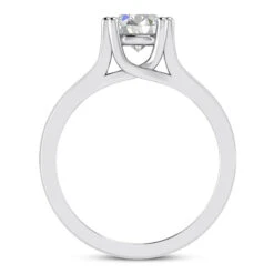 Round Diamond Platinum Engagement Ring 1ct 3.81mm 5 Round Diamond Platinum Engagement Ring 1ct 3.81mm -Luxurman round diamond platinum engagement ring 1ct p 33780 additional white