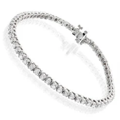 Round Diamond Tennis Bracelet 10K White Gold Yellow Gold Rose Gold 1.5ct
