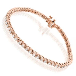 Round Diamond Tennis Bracelet 10K White Gold Yellow Gold Rose Gold 1.5ct 8 Round Diamond Tennis Bracelet 10K White Gold Yellow Gold Rose Gold 1.5ct -Luxurman round diamond tennis bracelet in white gold yellow gold rose gold 15ct 10k ro