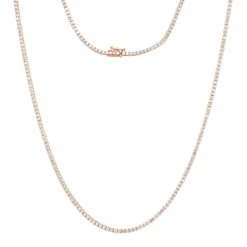 Round Diamond Tennis Necklace Men's Chain 14K White Gold 32in 14.06ct -Luxurman round diamond tennis necklace chain 14k 1406ct p 43200 ro