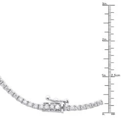 Round Diamond Tennis Necklace Men's Chain 14K White Gold 32in 14.06ct -Luxurman round diamond tennis necklace chain 14k 1406ct p 43200 rulerwh