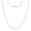 Round Diamond Tennis Necklace Men's Chain 14K White Gold 32in 14.06ct