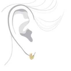 Small Diamond Hoop Earrings 1/2ct 14K Yellow Gold Huggies -Luxurman small diamond hoop earrings 12ct 14k gold huggies bod