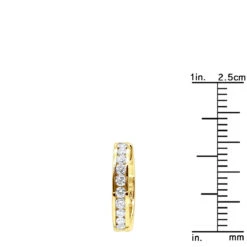 Small Diamond Hoop Earrings For Men And Women 1/2ct Huggies 14K Yellow Gold 15mm -Luxurman small diamond hoop earrings for men and women 12ct huggies 14k gold rulerye 20191215